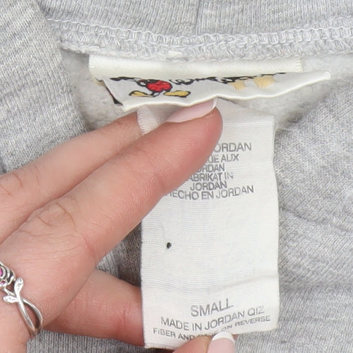 Disney Womens Grey Full Zip Hoodie Small Mickey 100 Years of Magic