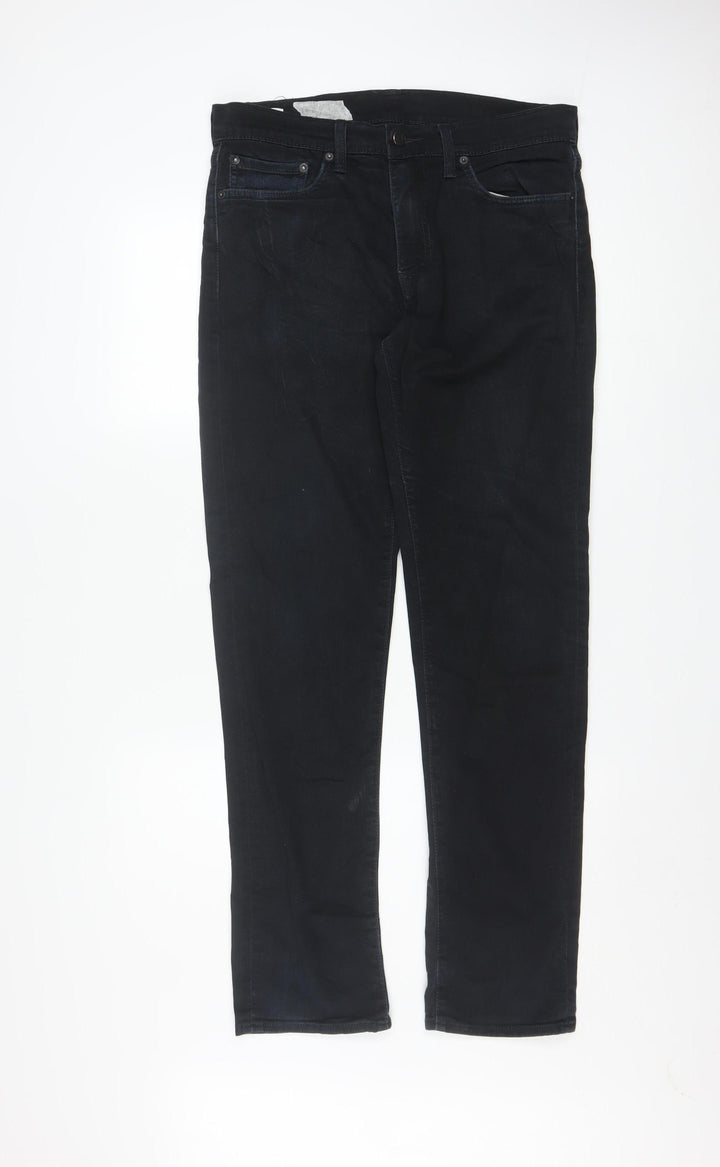 Levi’s Men Black 33x32 Straight Stretch Denim Jeans