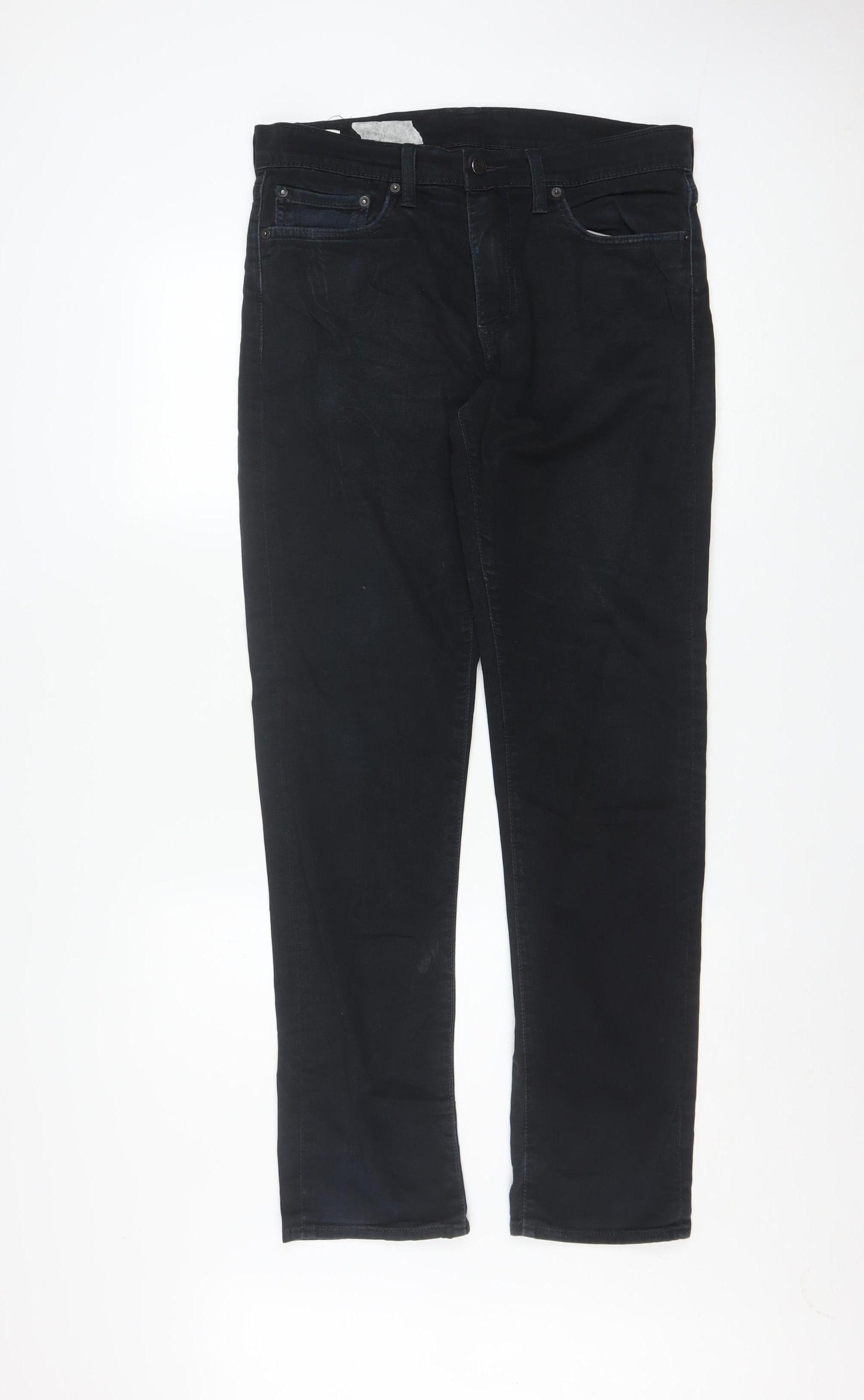 Levi’s Men Black 33x32 Straight Stretch Denim Jeans