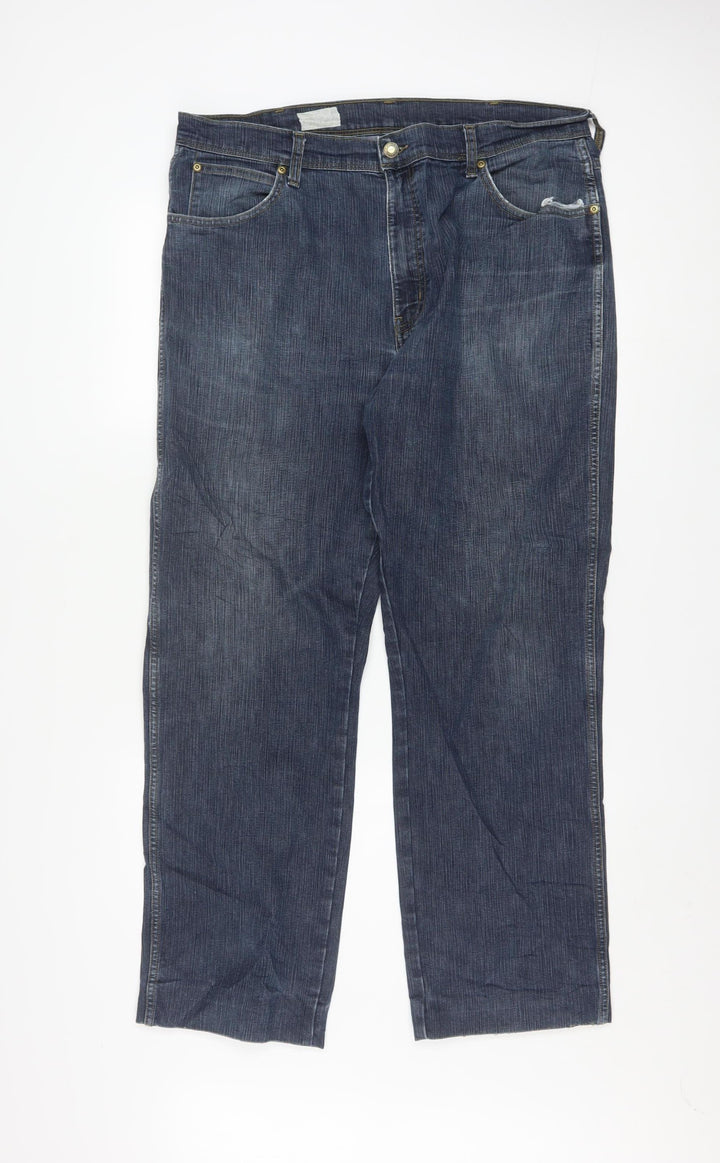 Wrangler Men’s Blue Regular Fit Straight Leg Jeans W38 L32