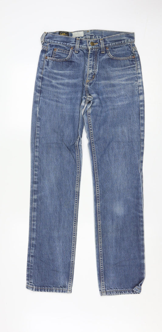 Lee Men's Blue Straight Leg Denim Jeans 29W 33L Cotton