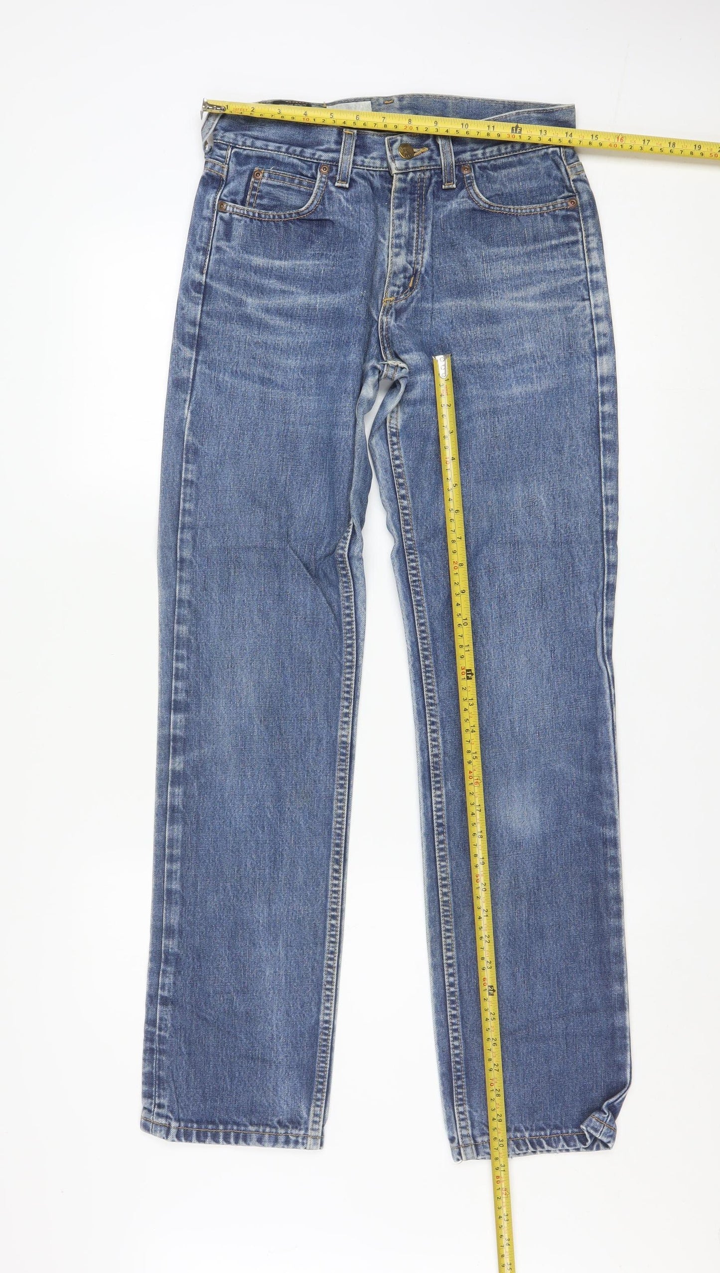 Lee Men's Blue Straight Leg Denim Jeans 29W 33L Cotton