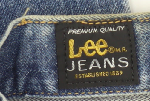 Lee Men's Blue Straight Leg Denim Jeans 29W 33L Cotton