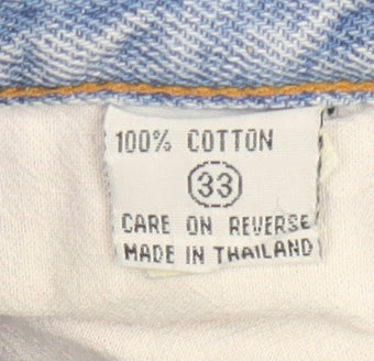Levi's Men's Light Blue Straight Leg Denim Jeans 33W 32L Vintage
