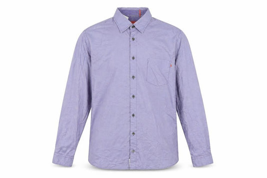 Front view of Hugo Boss Men's Purple Long Sleeve Regular Fit Button-Up Shirt L