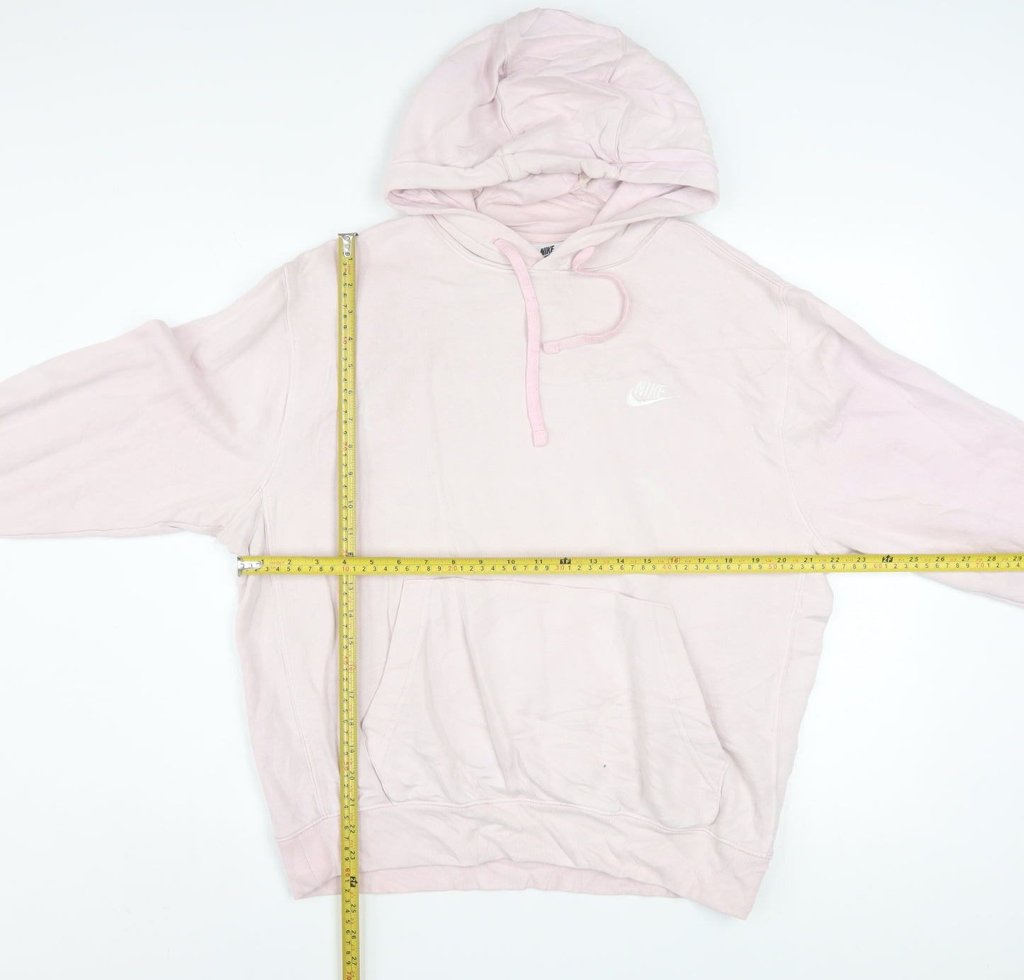 Nike Women Pink Pullover Hoodie Medium Cotton Blend Casual