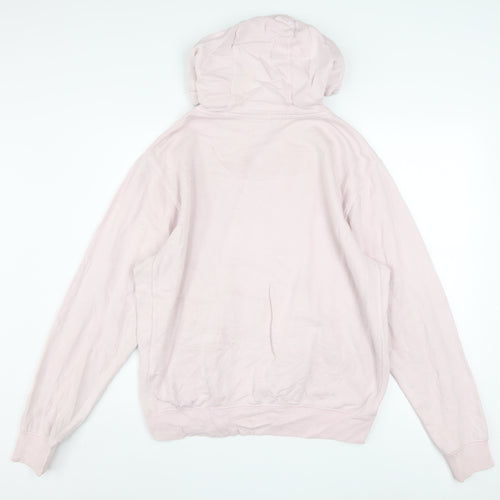 Nike Women Pink Pullover Hoodie Medium Cotton Blend Casual