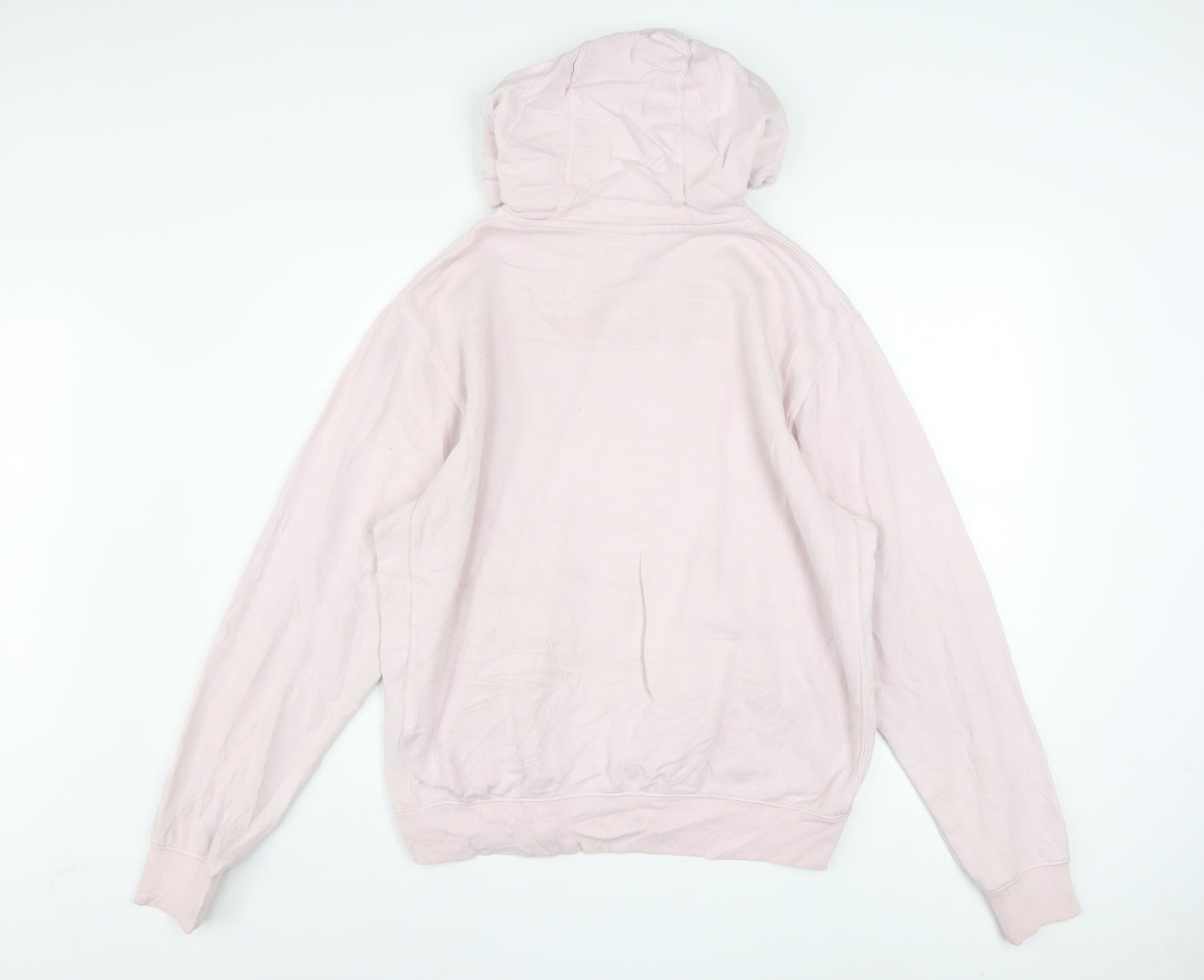 Nike Women Pink Pullover Hoodie Medium Cotton Blend Casual