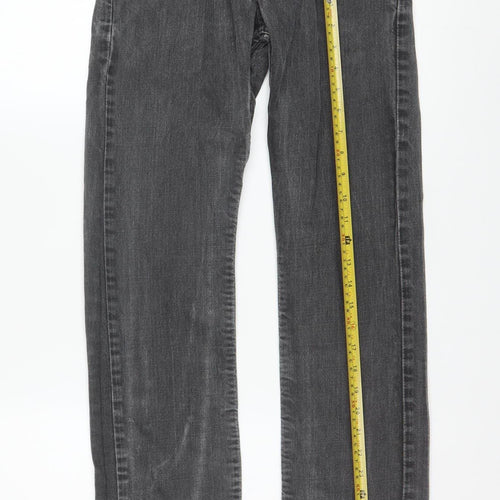 Levi's Women's Grey 513 Slim Straight Jeans Size 14 Regular 27in