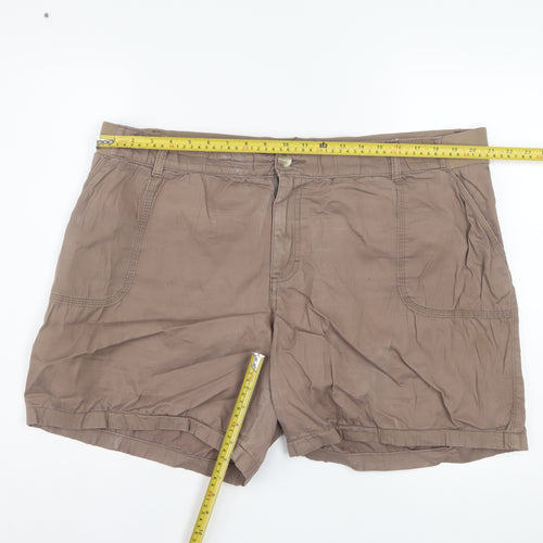 Lee Riders Men Brown Midrise Cargo Shorts Size M 37in Cotton Stretch