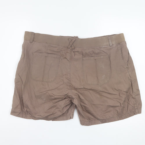 Lee Riders Men Brown Midrise Cargo Shorts Size M 37in Cotton Stretch