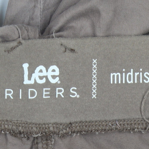 Lee Riders Men Brown Midrise Cargo Shorts Size M 37in Cotton Stretch