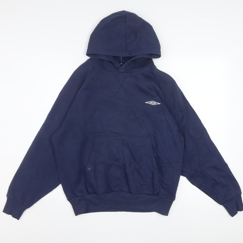 Umbro Men's Blue Pullover Hoodie Size S Fleece Sportswear