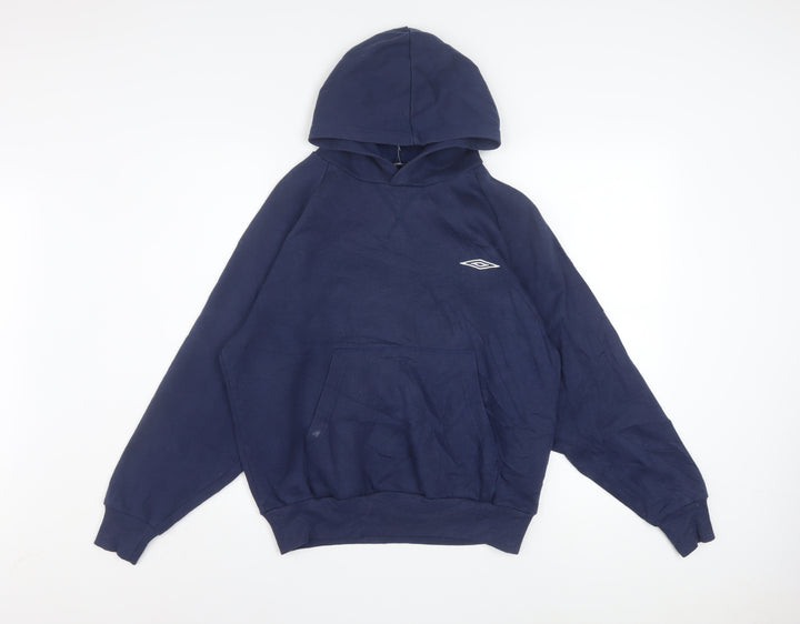 Umbro Men's Blue Pullover Hoodie Size S Fleece Sportswear