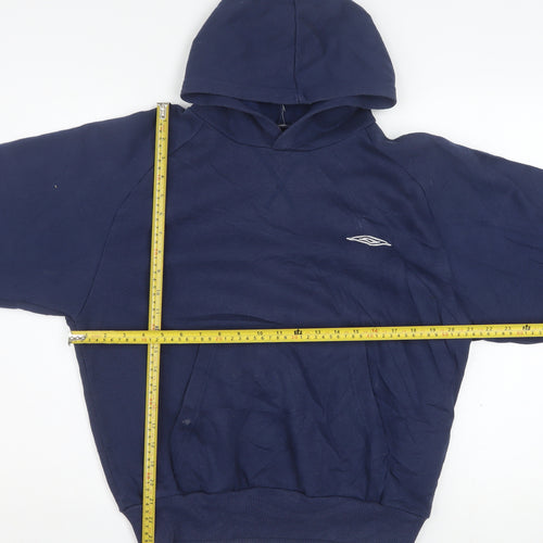 Umbro Men's Blue Pullover Hoodie Size S Fleece Sportswear