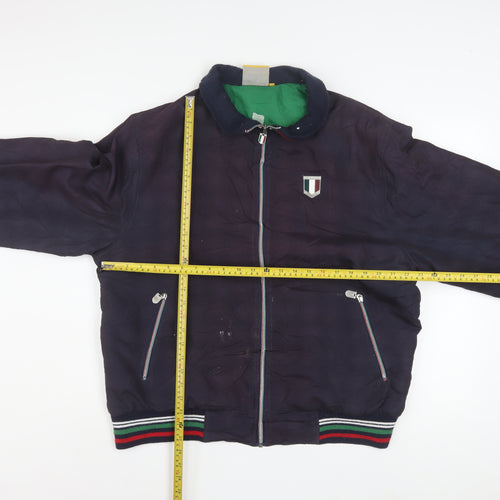 Everlast Men's Blue L Bomber Jacket Full Zip Polyester