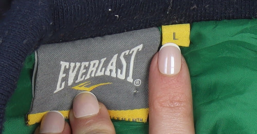 Everlast Men's Blue L Bomber Jacket Full Zip Polyester