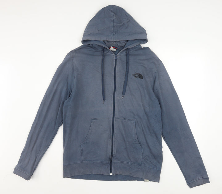 The North Face Men's Blue Full Zip Cotton Hoodie Size M
