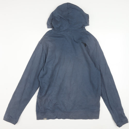 The North Face Men's Blue Full Zip Cotton Hoodie Size M