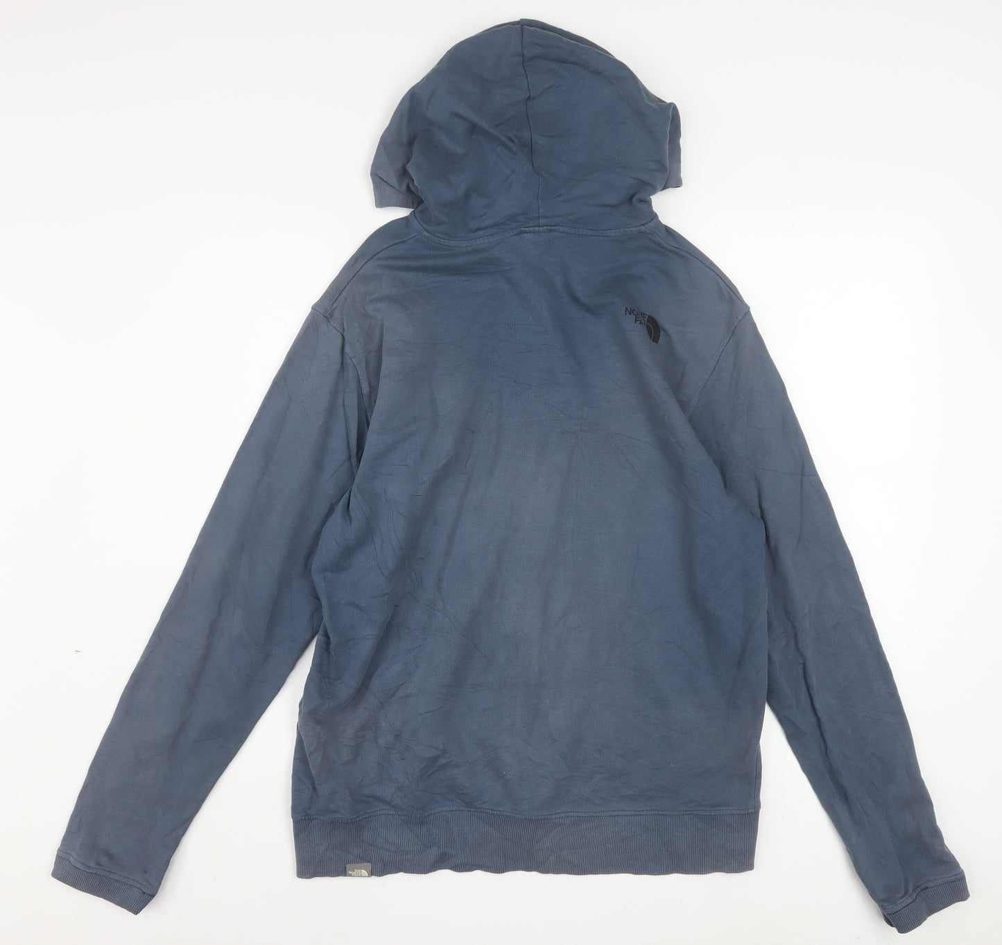 The North Face Men's Blue Full Zip Cotton Hoodie Size M