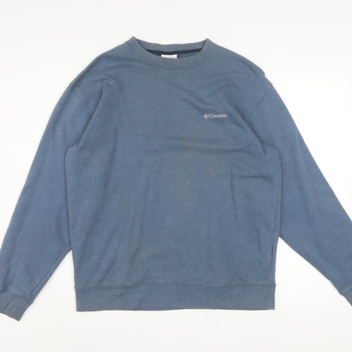 Columbia Men’s Blue Crew Neck Fleece Sweatshirt M Regular Fit