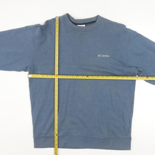 Columbia Men’s Blue Crew Neck Fleece Sweatshirt M Regular Fit