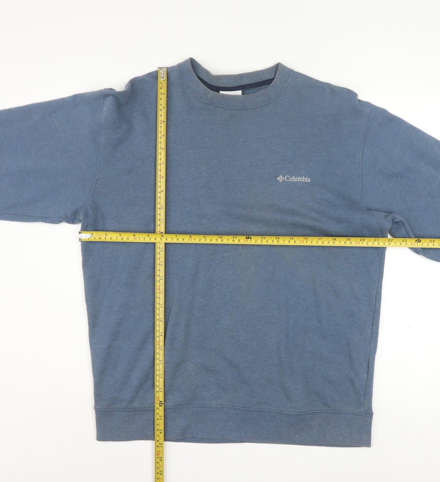 Columbia Men’s Blue Crew Neck Fleece Sweatshirt M Regular Fit