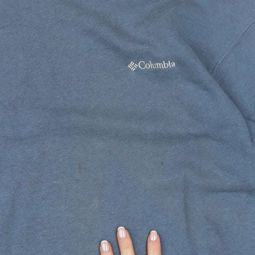 Columbia Men’s Blue Crew Neck Fleece Sweatshirt M Regular Fit