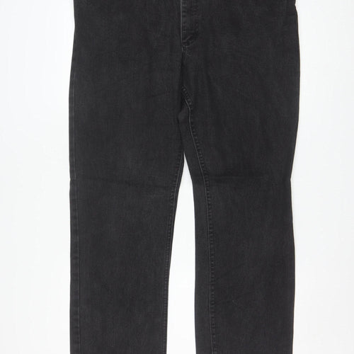 Lee Men's Black Straight Leg Denim Jeans 40x32 Regular Fit