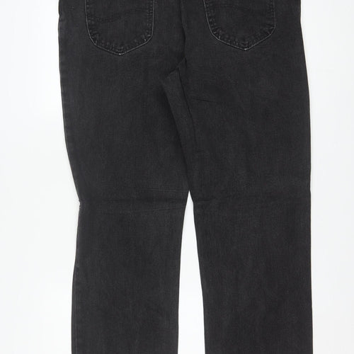 Lee Men's Black Straight Leg Denim Jeans 40x32 Regular Fit