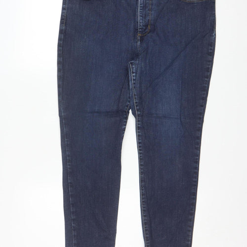 Lee Women's Blue Mid Rise Skinny Slim Fit Sculpting Jeans Size 18