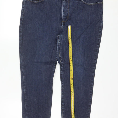 Lee Women's Blue Mid Rise Skinny Slim Fit Sculpting Jeans Size 18