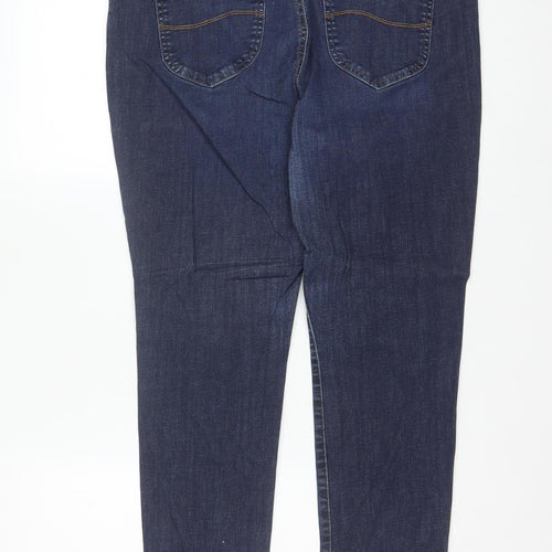 Lee Women's Blue Mid Rise Skinny Slim Fit Sculpting Jeans Size 18