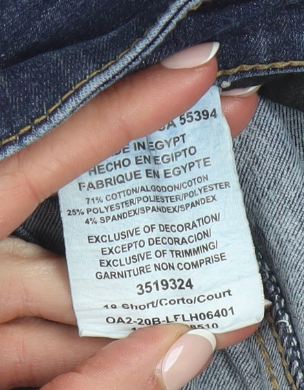 Lee Women's Blue Mid Rise Skinny Slim Fit Sculpting Jeans Size 18