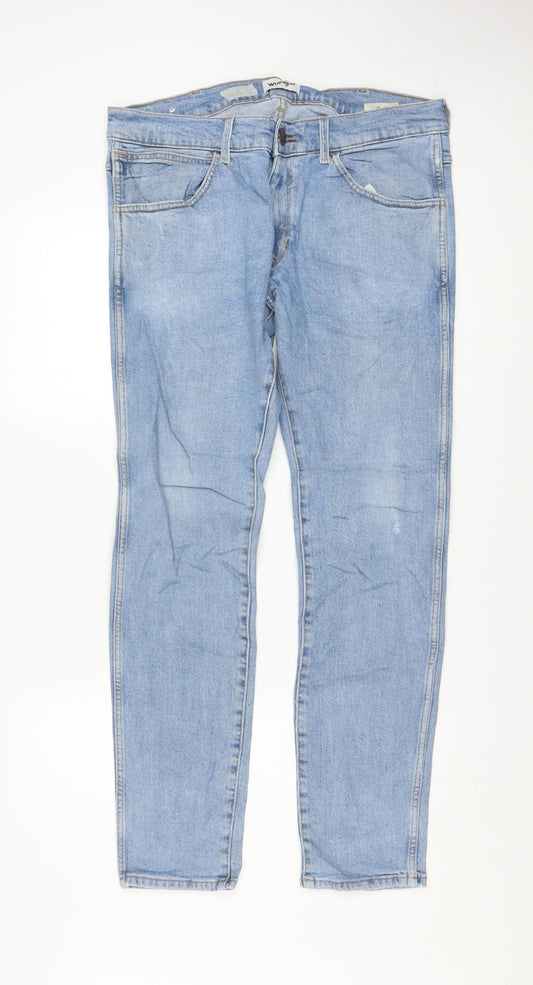 Wrangler Men Blue Bryson Skinny Denim Jeans W34 L32