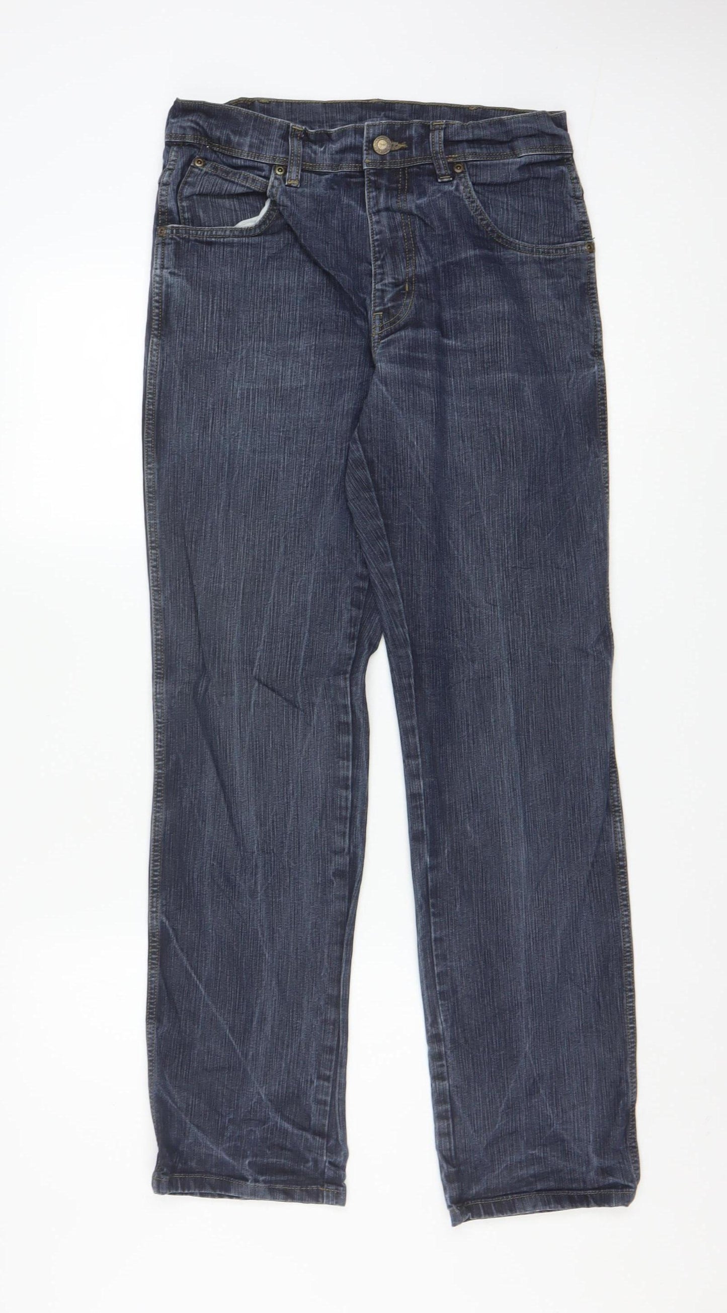 Wrangler Men's Blue Regular Fit Straight Leg Jeans W32 L32