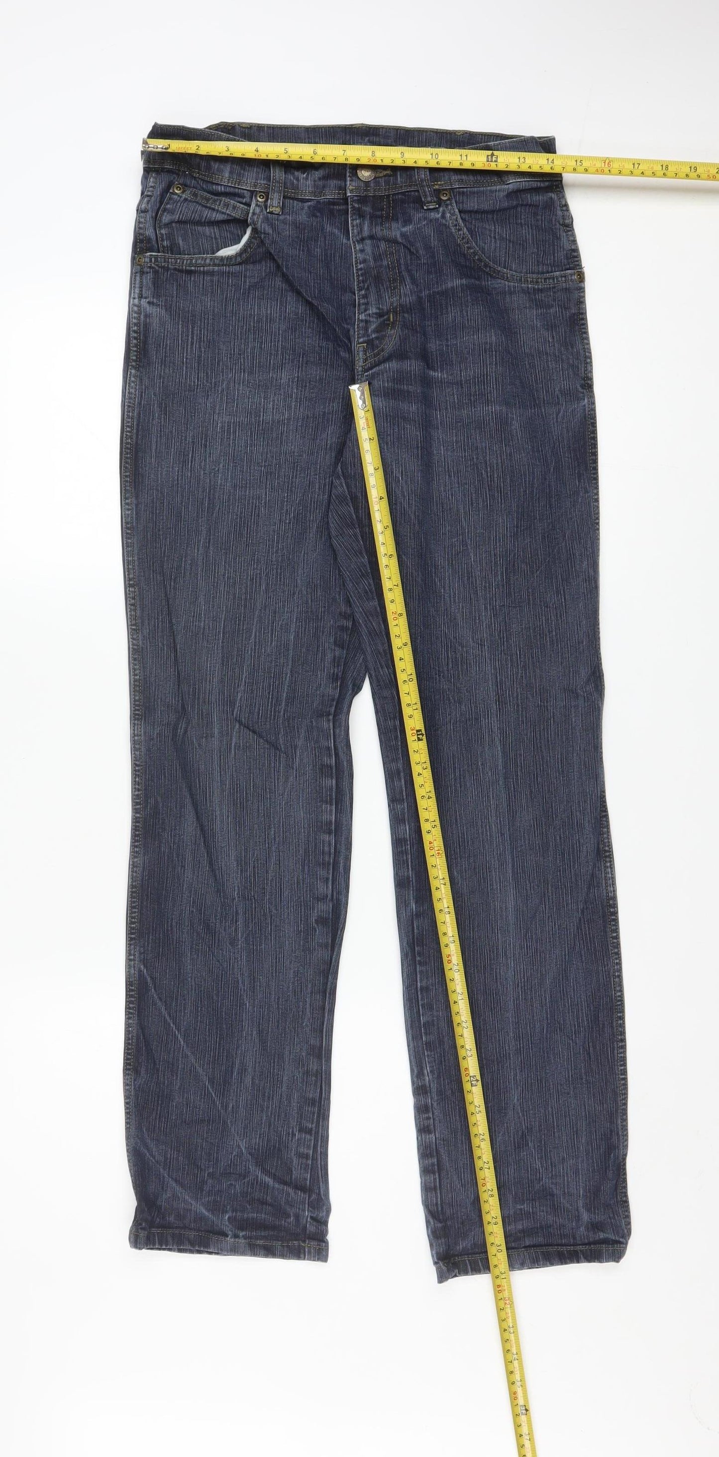 Wrangler Men's Blue Regular Fit Straight Leg Jeans W32 L32