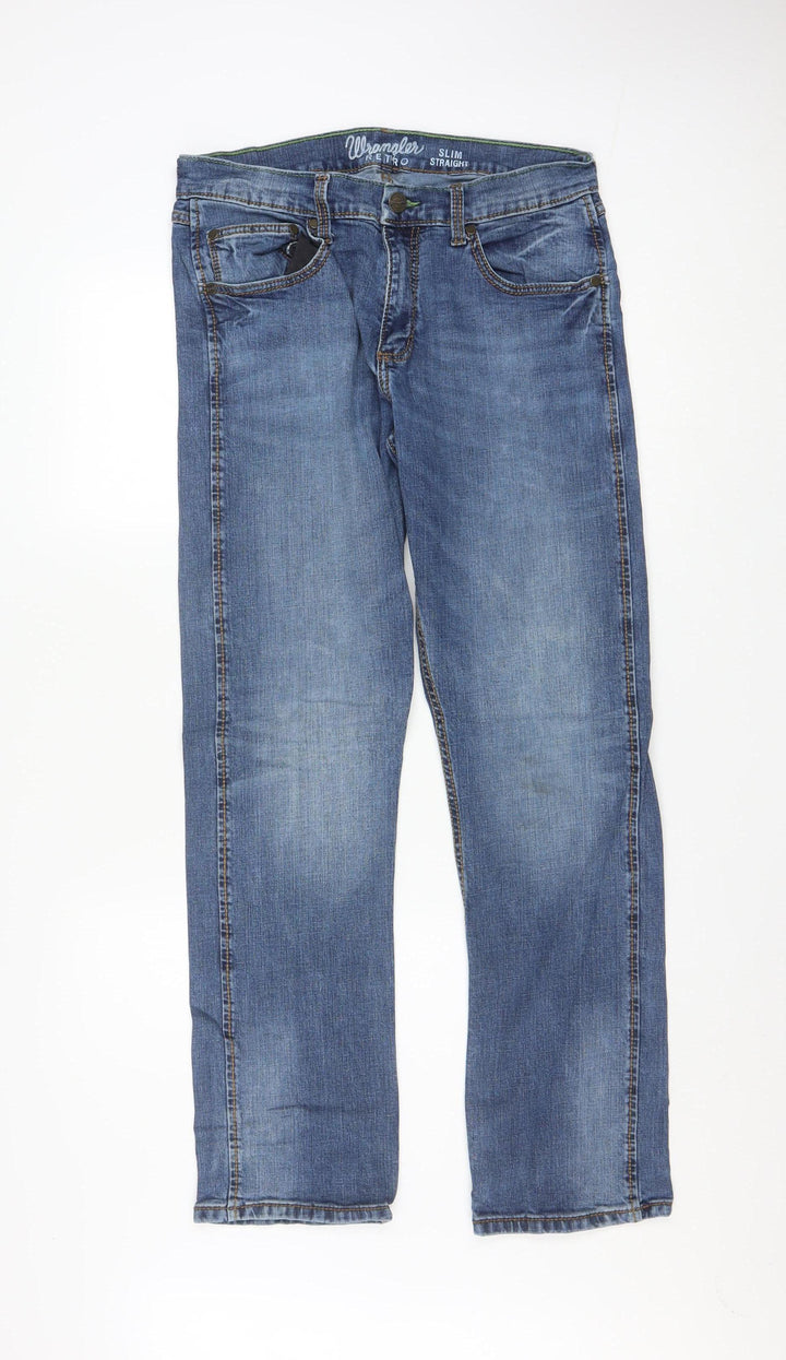 Wrangler Men's Blue Slim Straight Denim Jeans 32x32