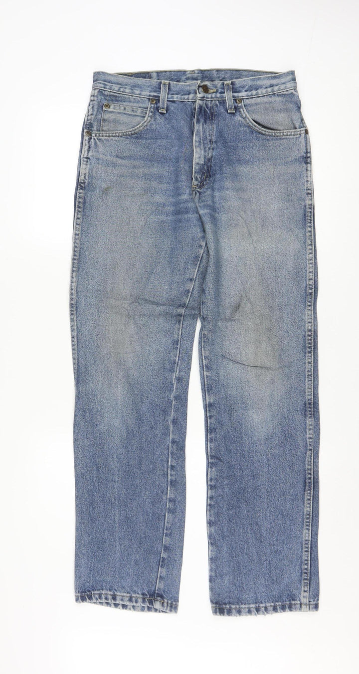 Wrangler Men's Blue Straight Denim Jeans 31W x 32L Classic Regular Fit