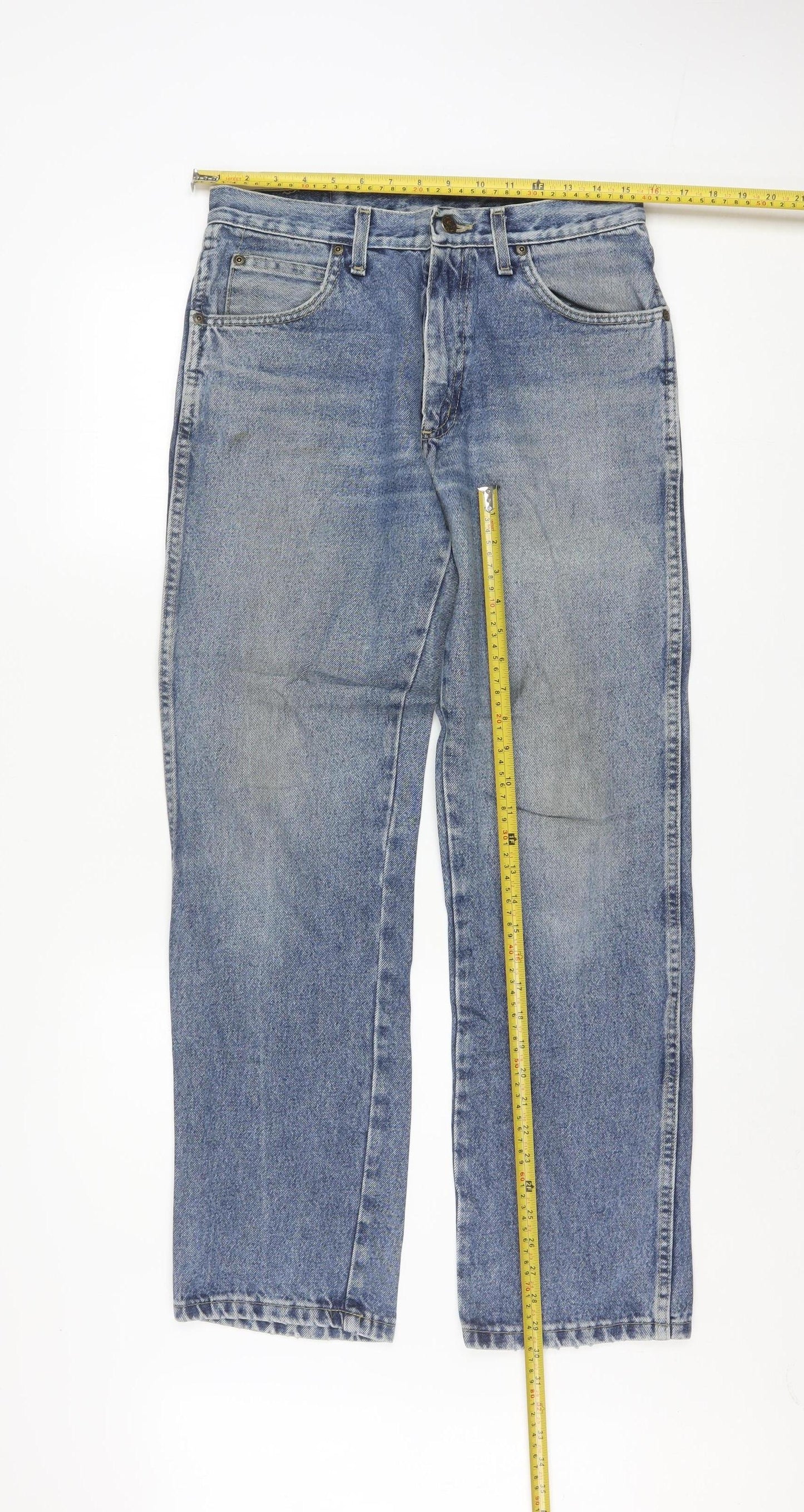 Wrangler Men's Blue Straight Denim Jeans 31W x 32L Classic Regular Fit
