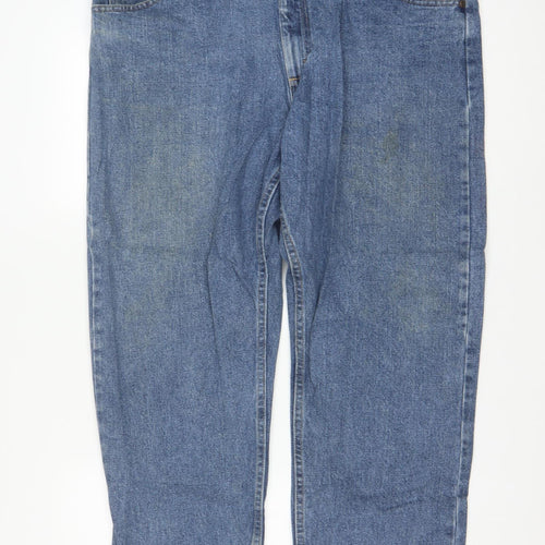 Wrangler Men's Blue 40x30 Straight Regular Denim Jeans