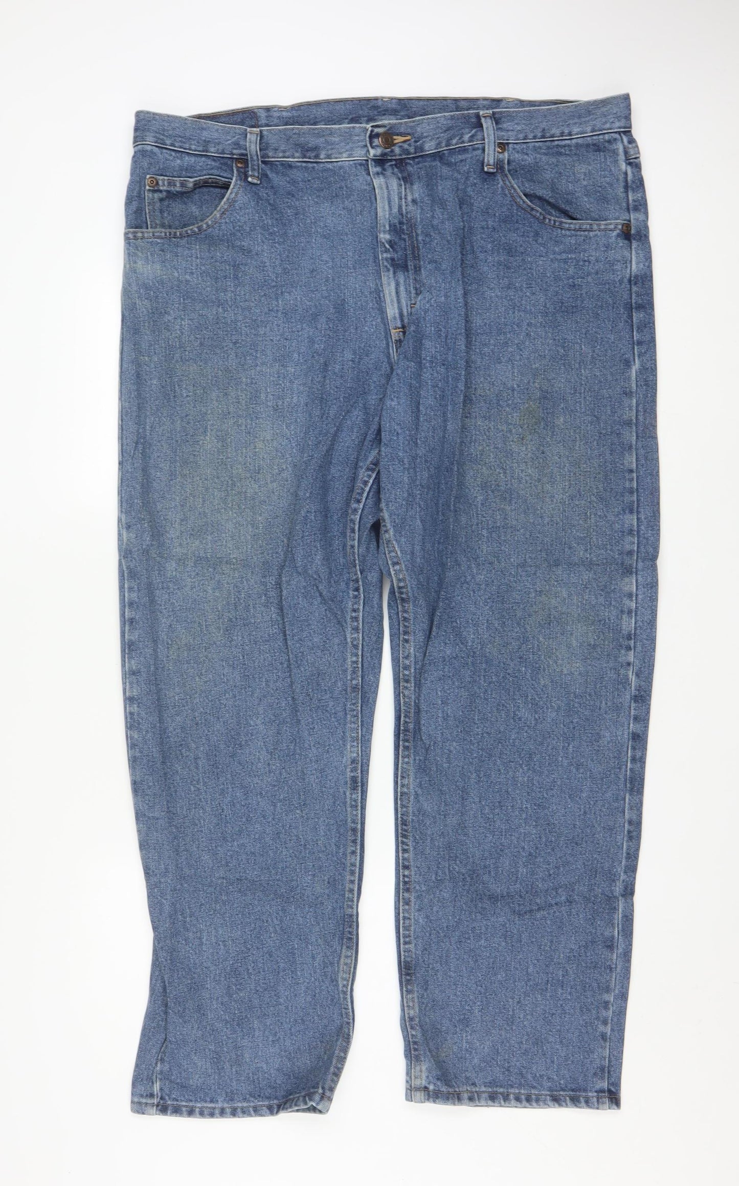 Wrangler Men's Blue 40x30 Straight Regular Denim Jeans