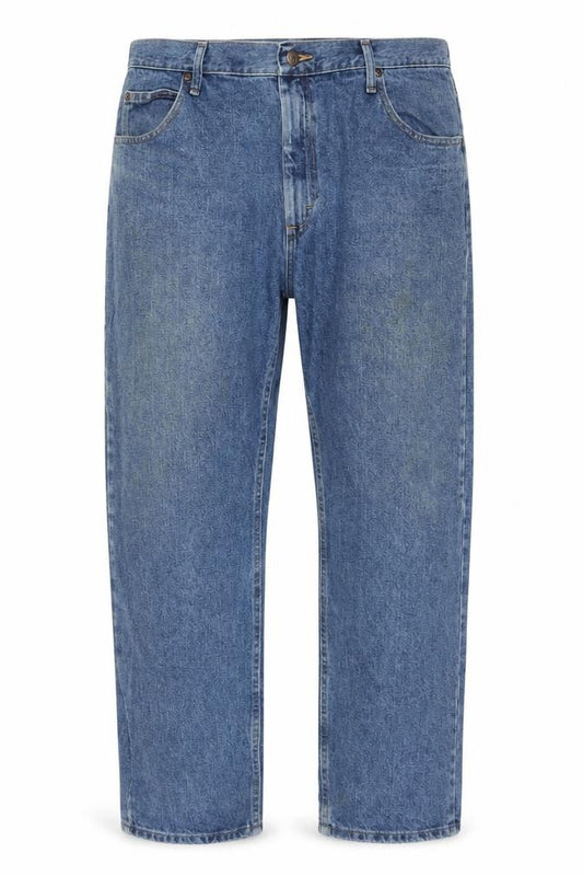 Front view of Wrangler Men's Blue 40x30 Straight Regular Denim Jeans