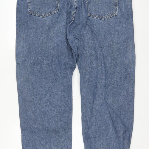 Wrangler Men's Blue 40x30 Straight Regular Denim Jeans