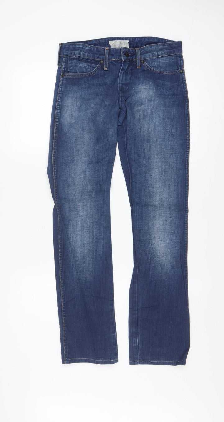 Wrangler Womens Blue Straight Jeans Size 26 Regular Fit