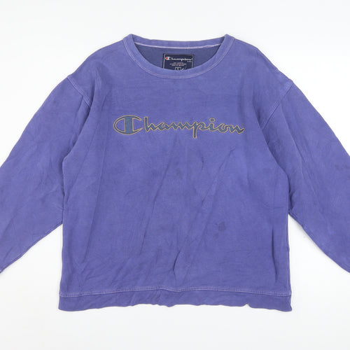Champion Women Purple Small Crew Neck Pullover Sweatshirt