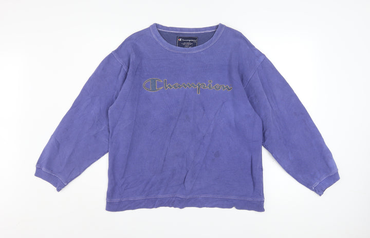 Champion Women Purple Small Crew Neck Pullover Sweatshirt