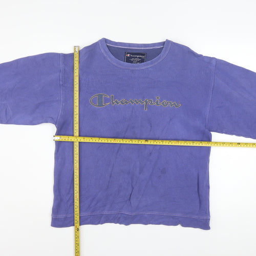 Champion Women Purple Small Crew Neck Pullover Sweatshirt