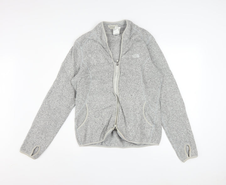 The North Face Women's Grey Fleece Full Zip Active Jacket Size L