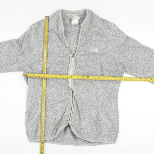 The North Face Women's Grey Fleece Full Zip Active Jacket Size L